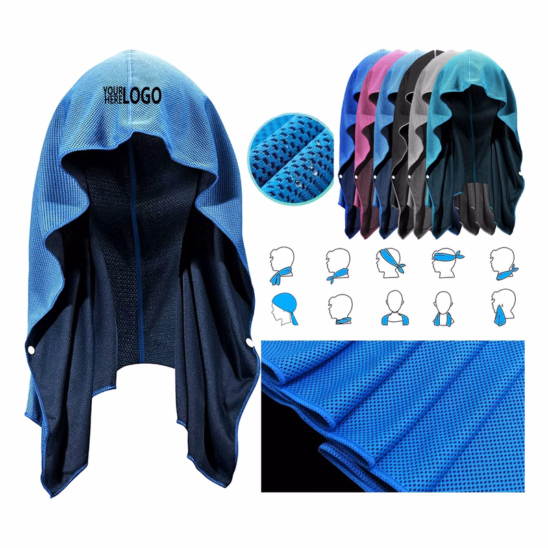 Fast-Drying Towel Headband with Button Closure