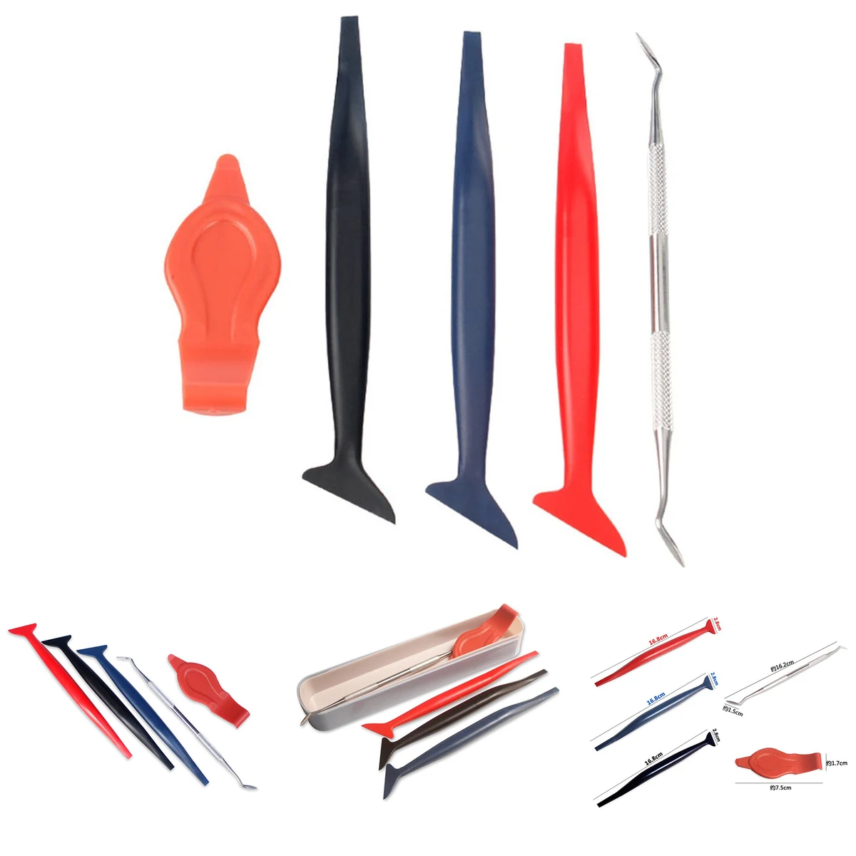 5pcs Car Universal Stickers Corner Scraper 1