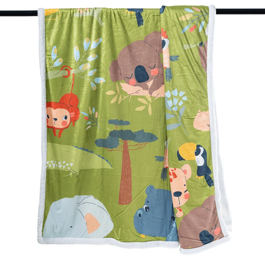Custom Crystal Velvet Sublimation Blanket with Sherpa 1