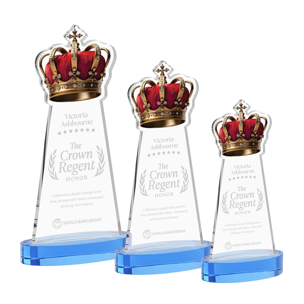 Crown Award on Alberton Base - Sky Blue 1
