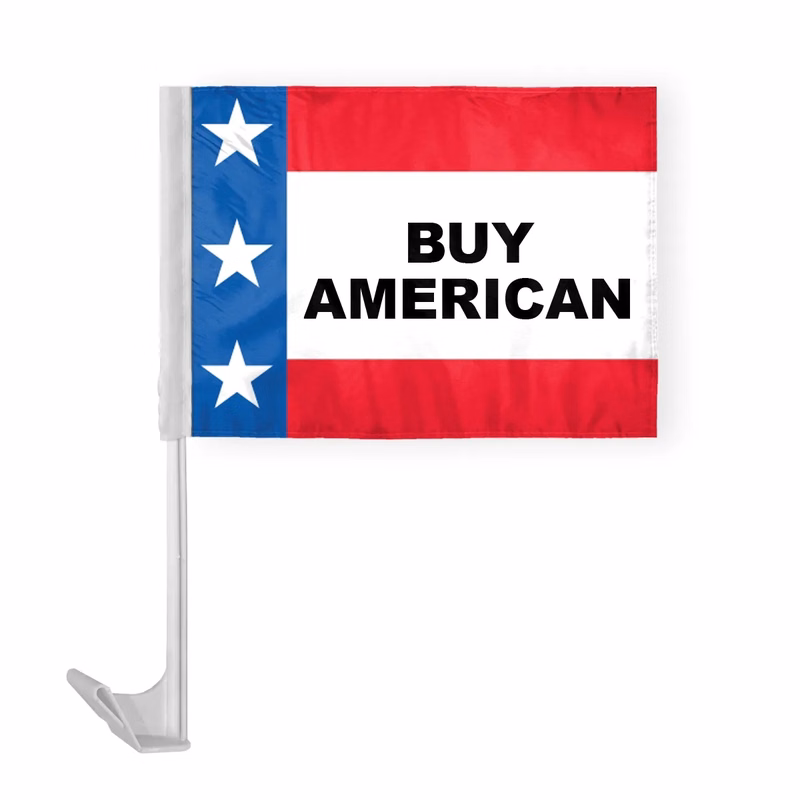 12" x 16" Patriotic Message Car Flag - ePoly