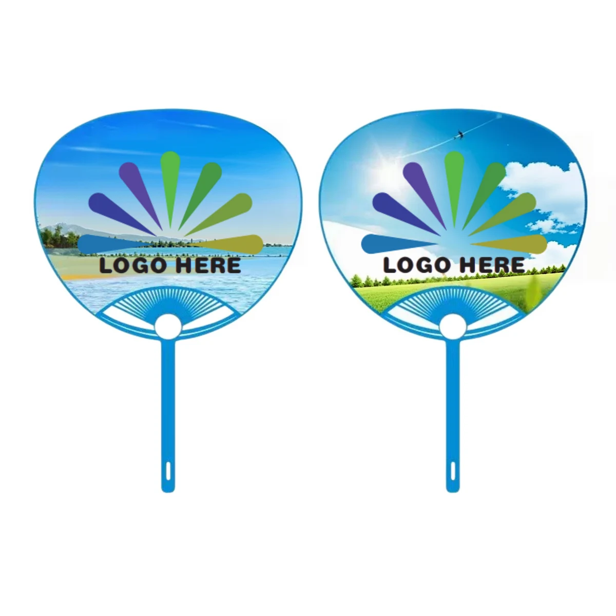 Custom-Printed Plastic Round Fan 1
