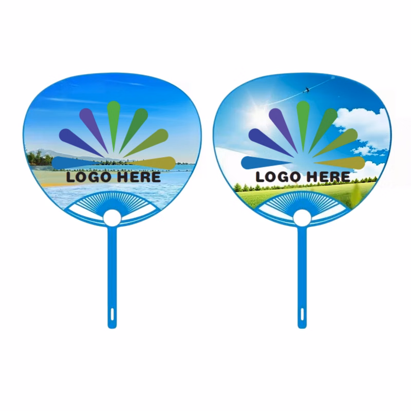 Custom-Printed Plastic Round Fan