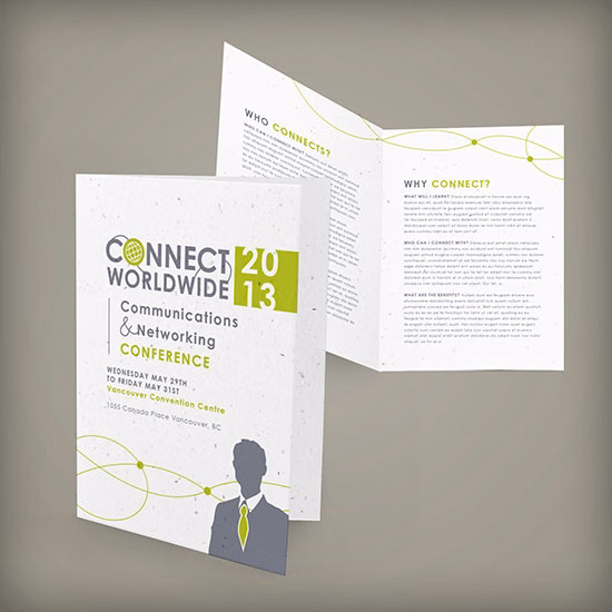 Double-Sided Large Single-Fold Seed Paper Brochures
