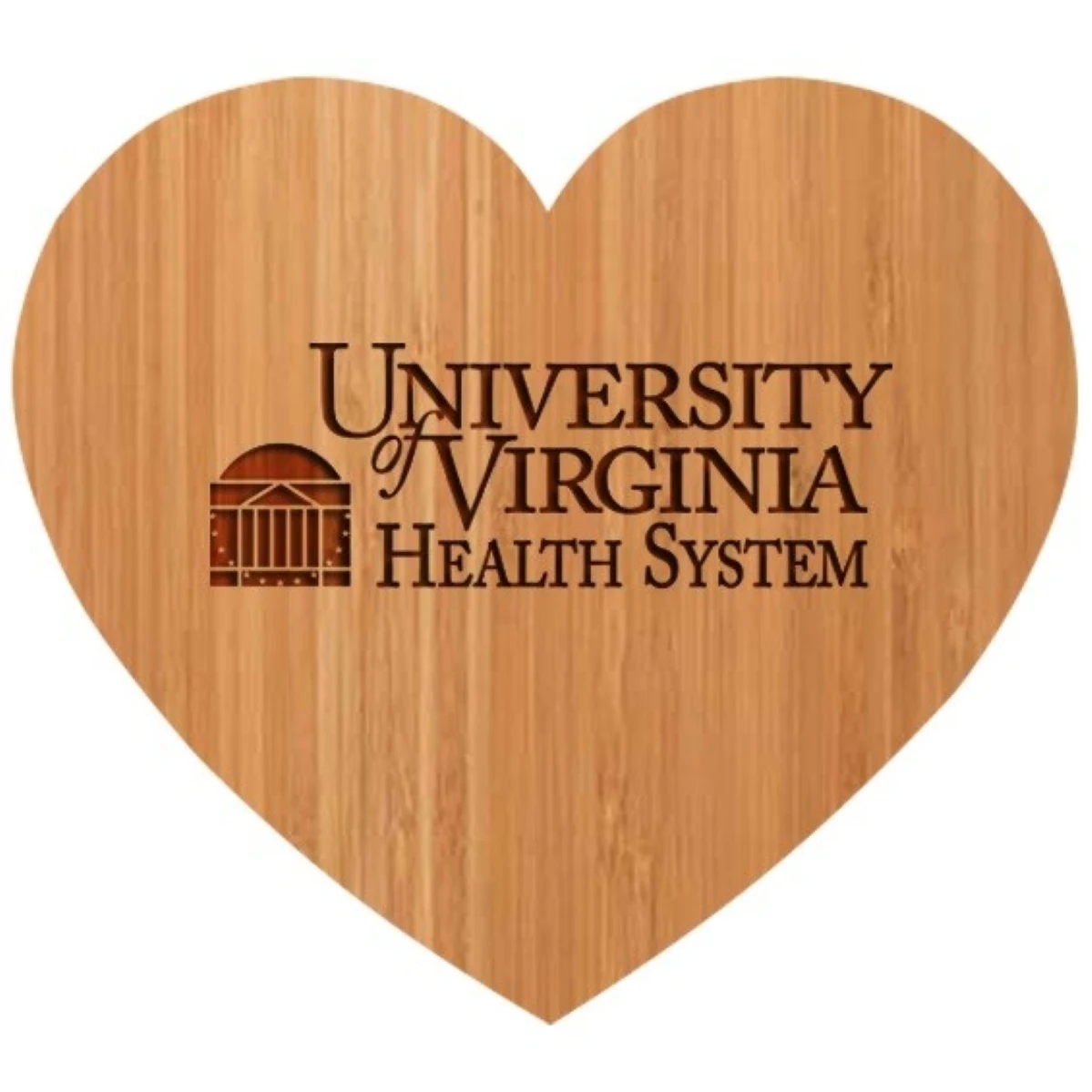 12" Heart Shape Bamboo Cutting Board Thick Style 1