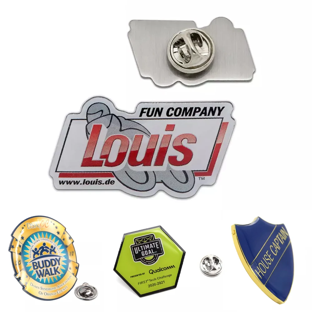 Custom Full Color Lapel Pin - 1" 1