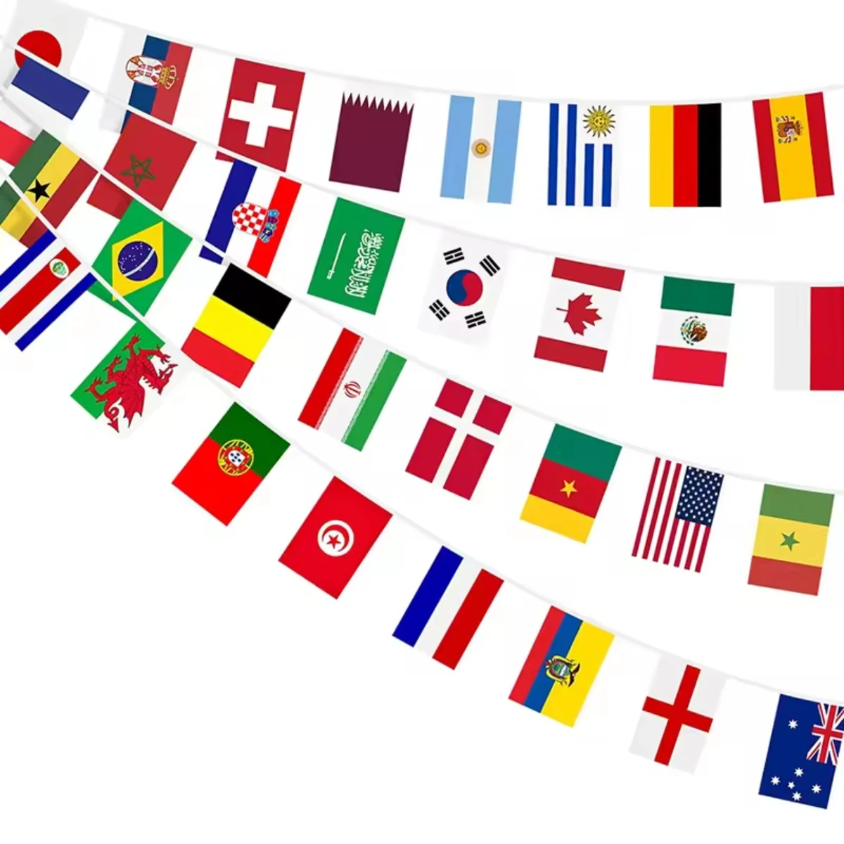 9" x 6" Rectangle String Bunting Flag 1