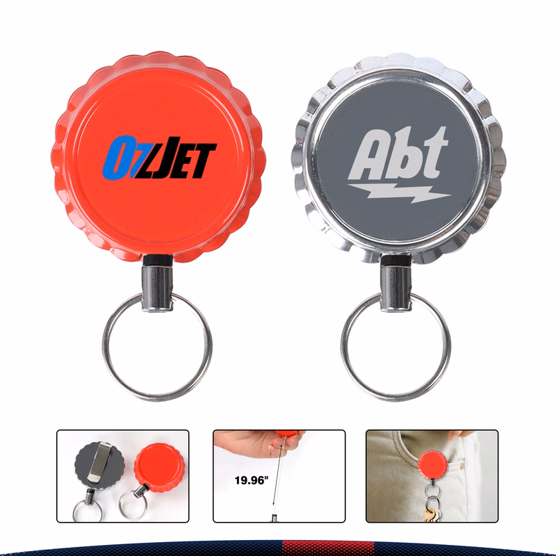 Badgizzle Bottle Cap Retractable Badge Reel