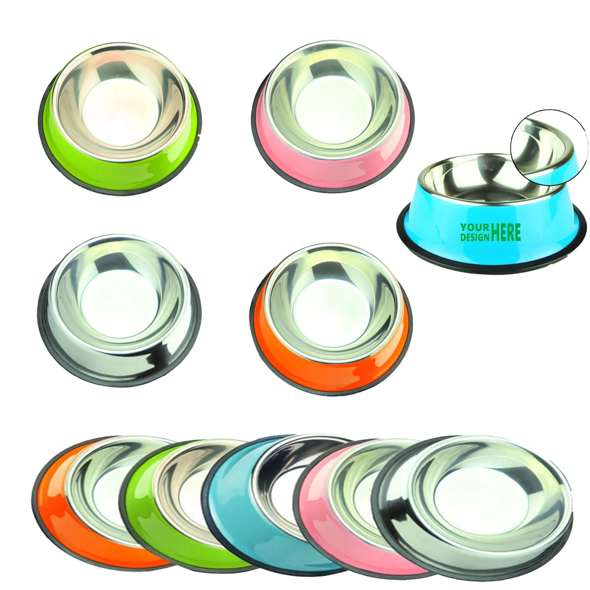 Pet Supplies Stainless Steel Dog Bowl 1