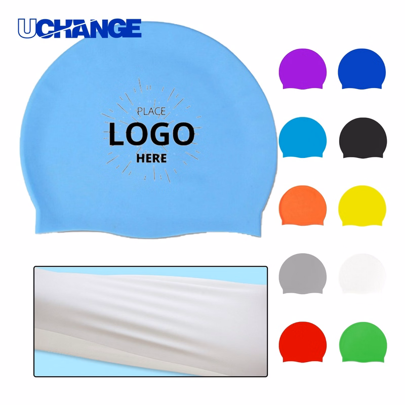 Solid Color Silicone Swim Cap