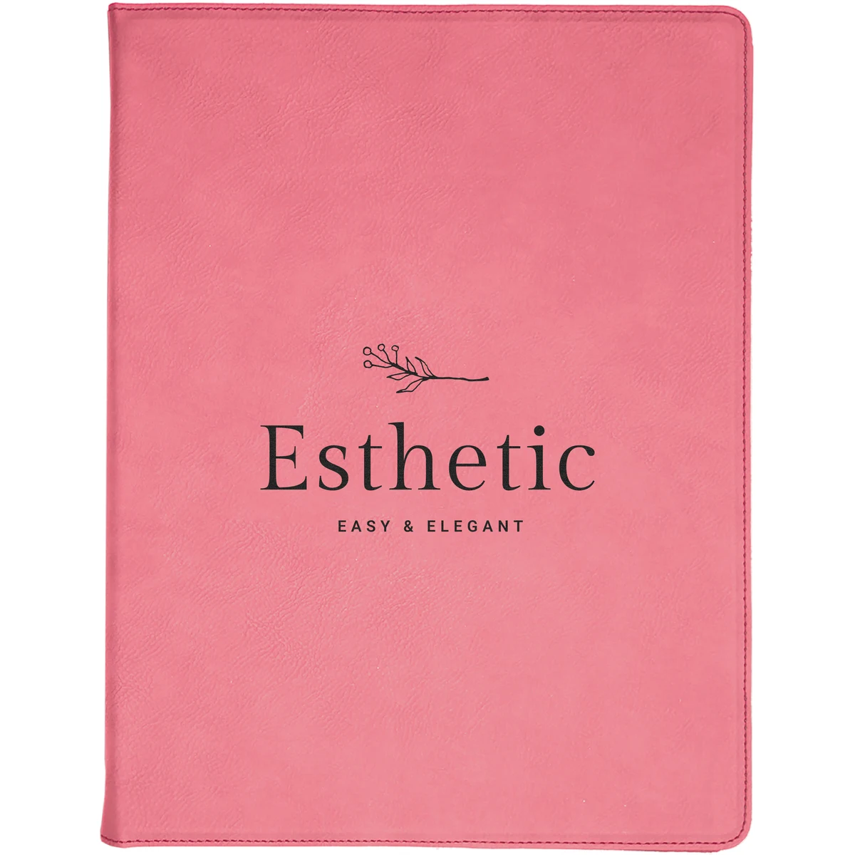9" x 12" Leatherette Pink Portfolio 1