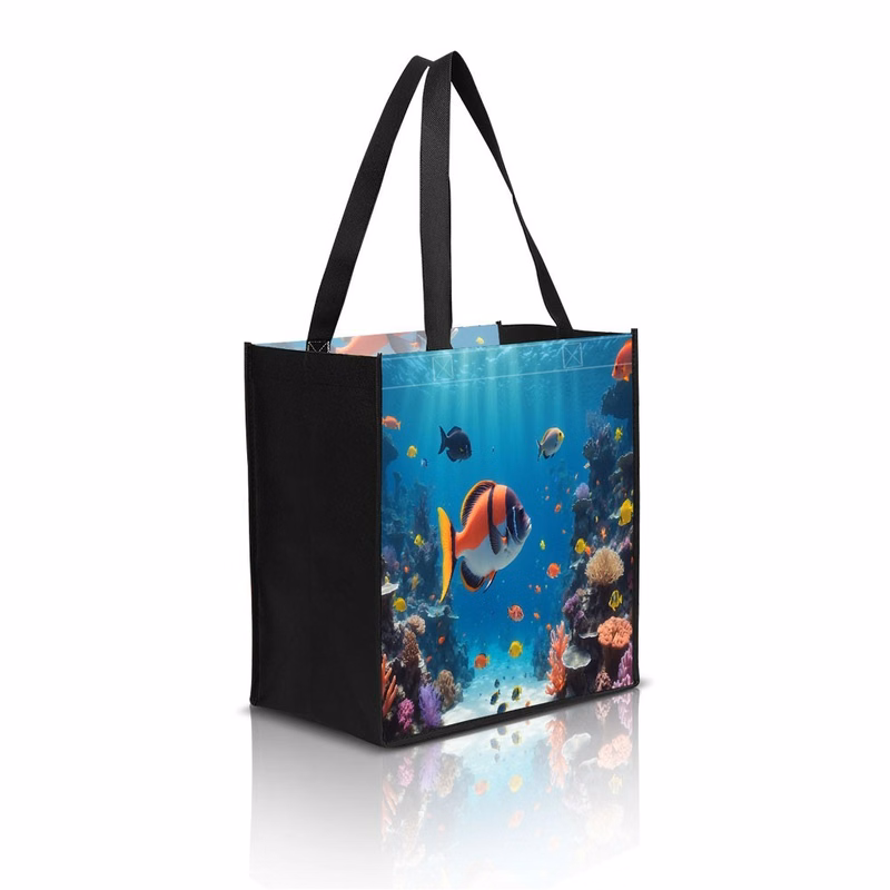 Laminated Non-Woven Tote Bag 12" W X 8" D X 13" H
