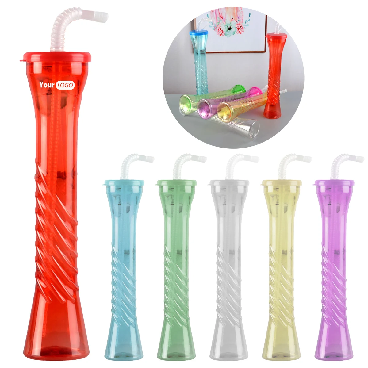 Polyethylene Long Necked Straw Bottle 1