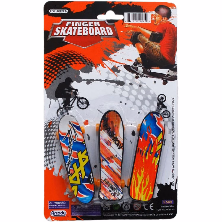 Mini Finger Skateboards Set 3-Pack