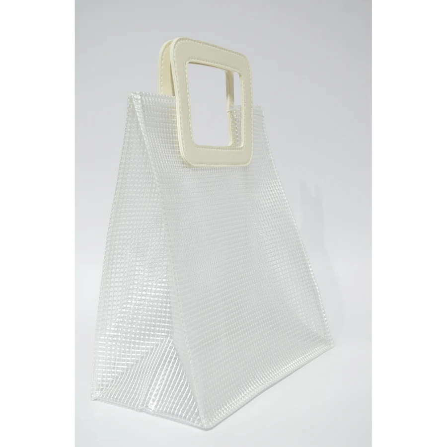 Clear Grid PVC Handbag 11x10x5.5 in 1