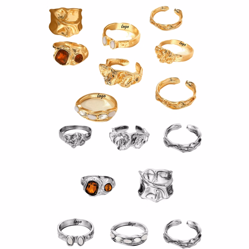 Stylish Unique Exquisite Irregular Rings And Bracelets
