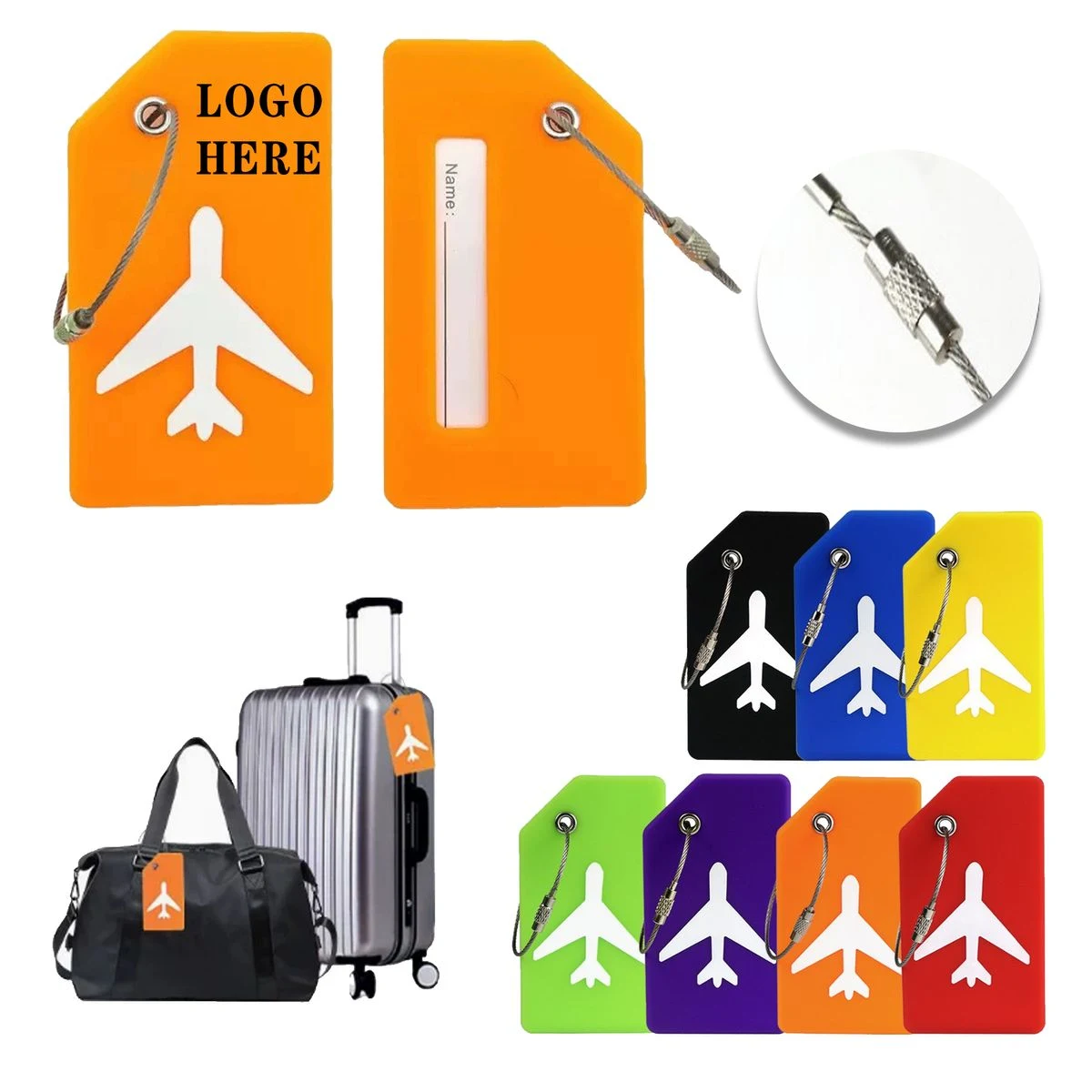Customizable Soft Silicone Luggage Tag for Travel 1