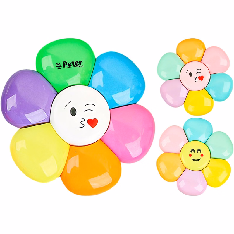 6 Color Sunflower Highlighter Set