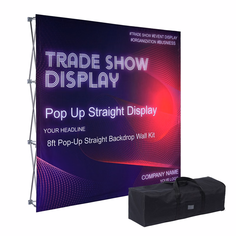 8ft Pop-Up Straight Backdrop Wall Kit