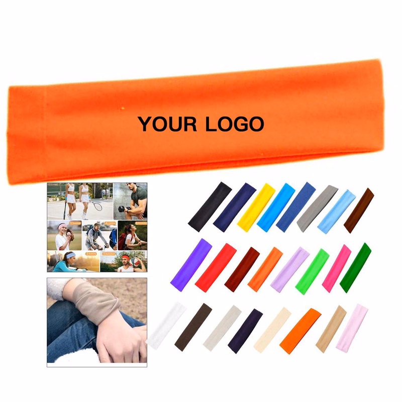 Elastic Sports Headband with Sweat Absorbing Fabric