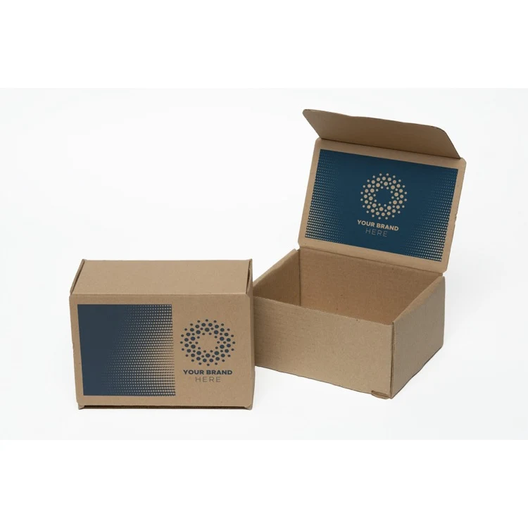One Color Natural Display Mailer Box w/2 Sided Imprint (8" x 6" x 4") 1