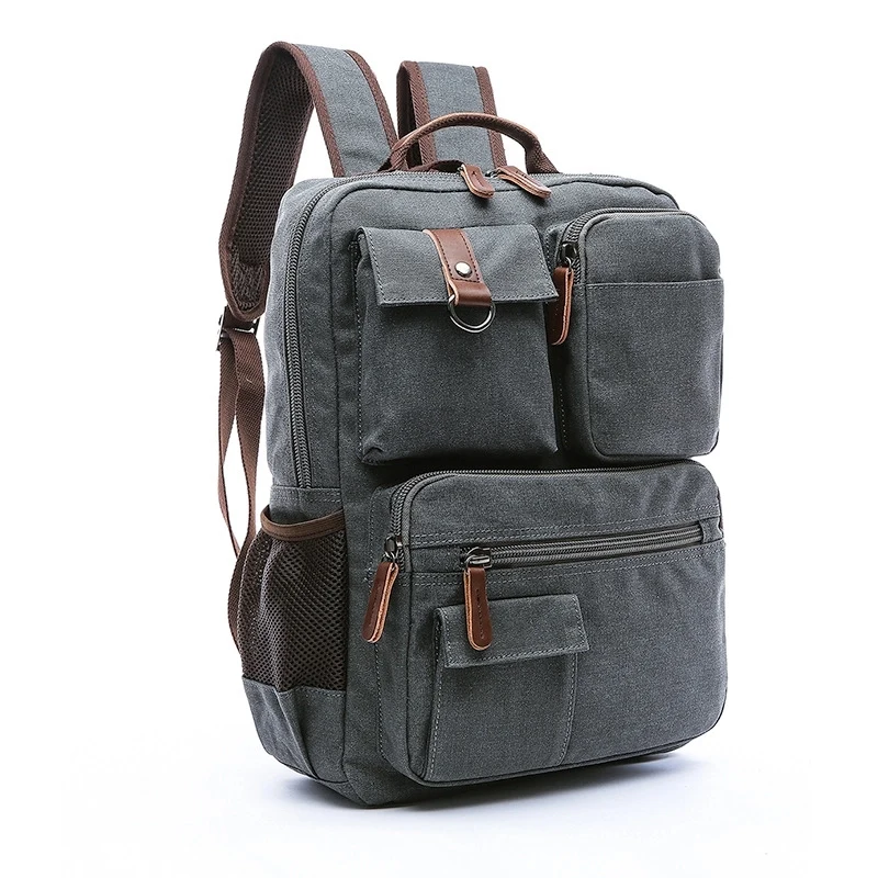 Vintage Canvas Backpack Travel Rucksack 1