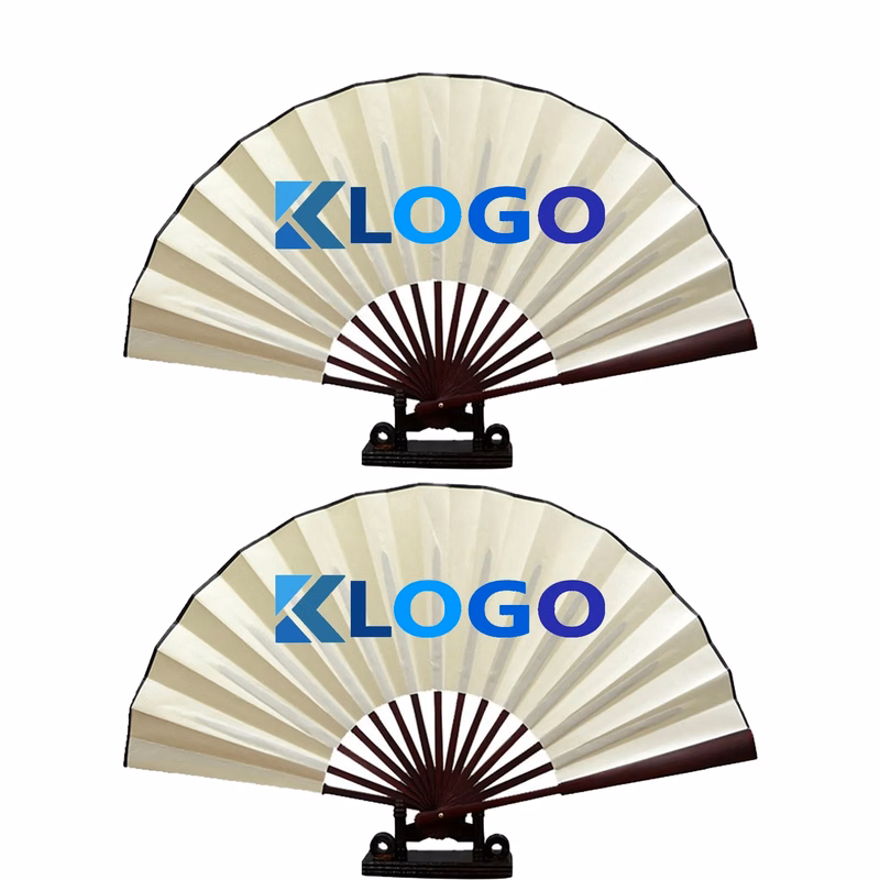 Large Cloth Folding Hand Fan 2-Sided Full Color