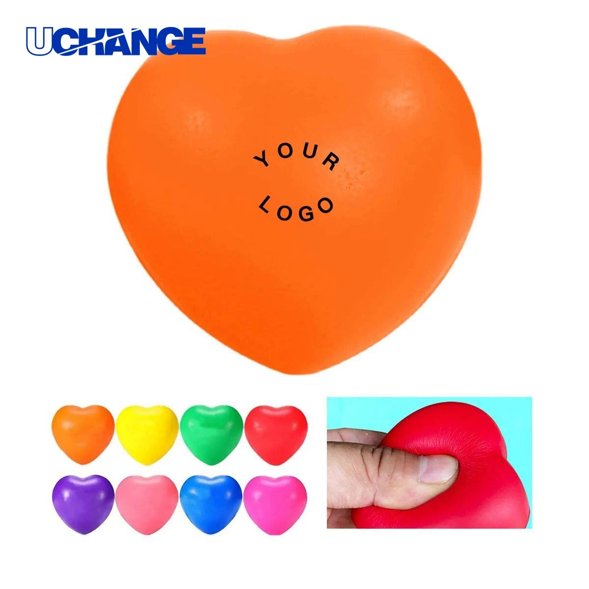 Heart Shape Stress Relief Foam Ball Squeeze Toy 1