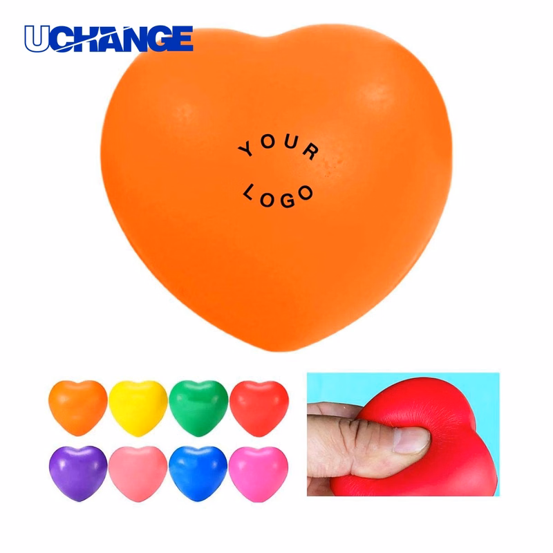 Heart Shape Stress Relief Foam Ball Squeeze Toy