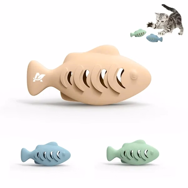 Fish Shape Food-Grade Silicone Meal Dispenser Toy