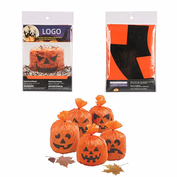 Pumpkin Pattern Leaf Garbage Bag