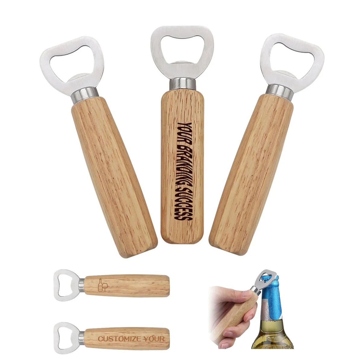 Natural Wooden Bottle Opener 1