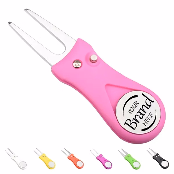 Custom Stainless Steel Golf Divot Tool With Magnetic Marker — Tournament Giveaway