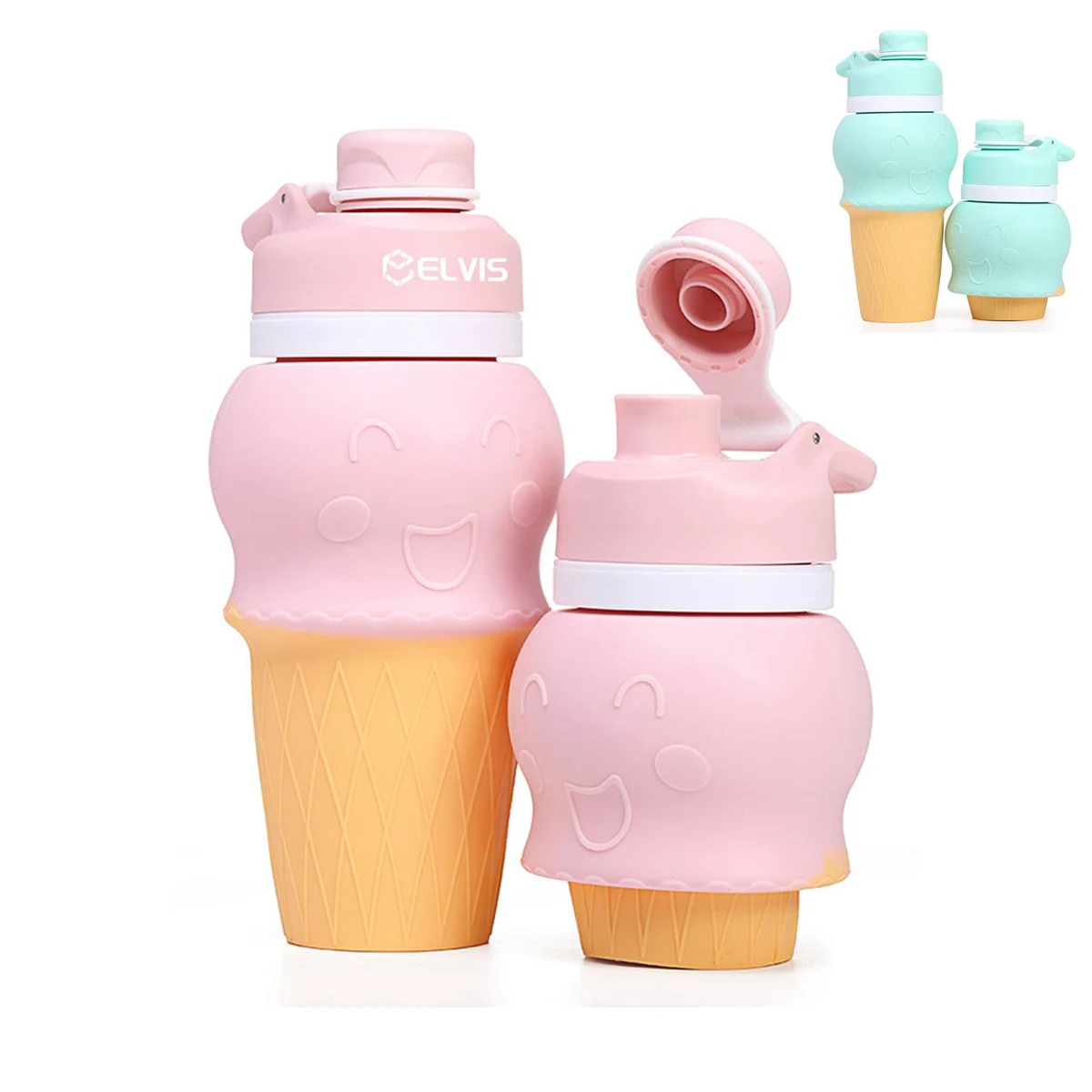 Kid's foldable silicone water bottle 1