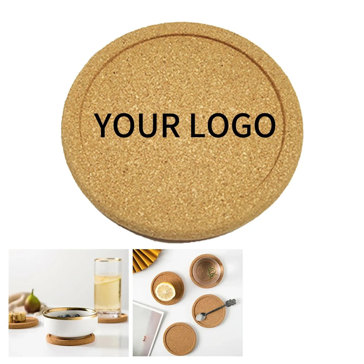 Absorbent Cork Coaster 3.9 Inch for Office or Home 1