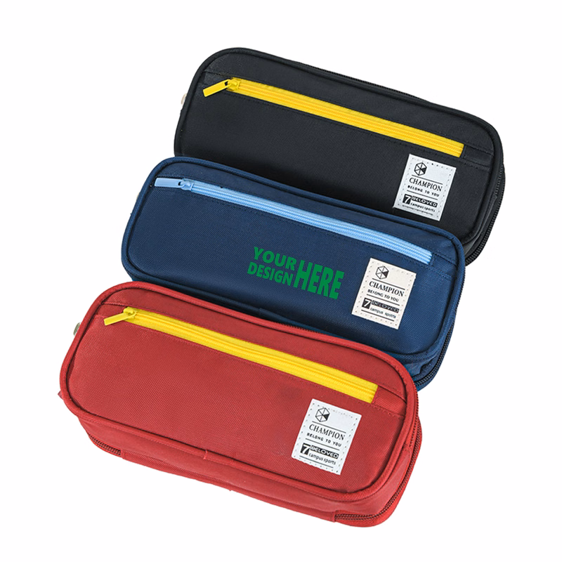 MOQ 50 Spacious Student Pencil Case with Multiple Compartments