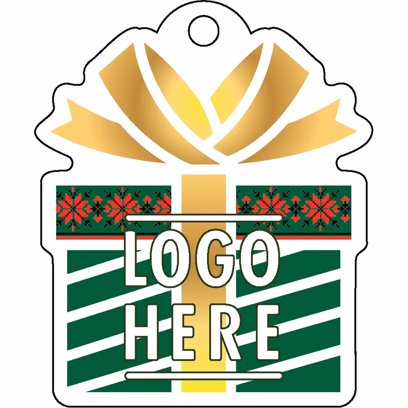 1/4" Recycled Wood Ornaments-Green Box