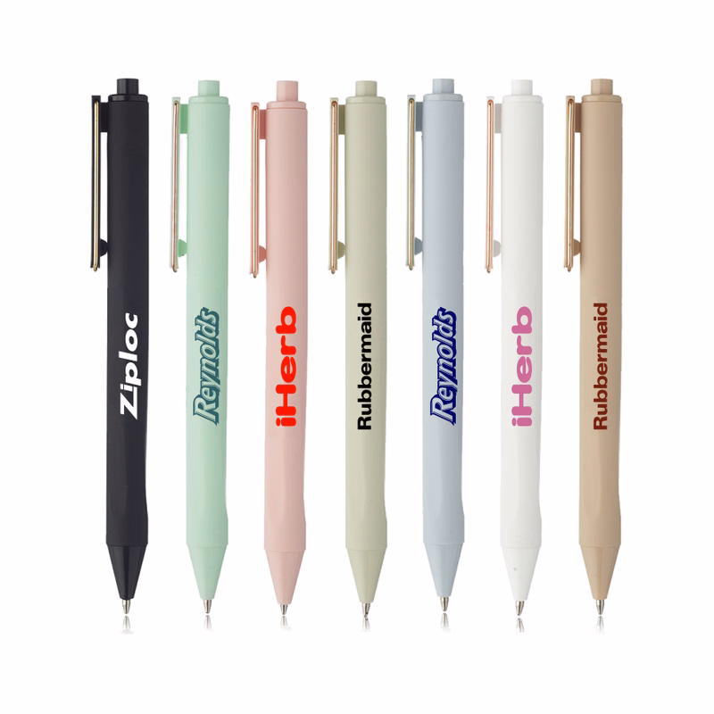 Union Printed - Matte Soft Rubber Coated Ballpoint Pens