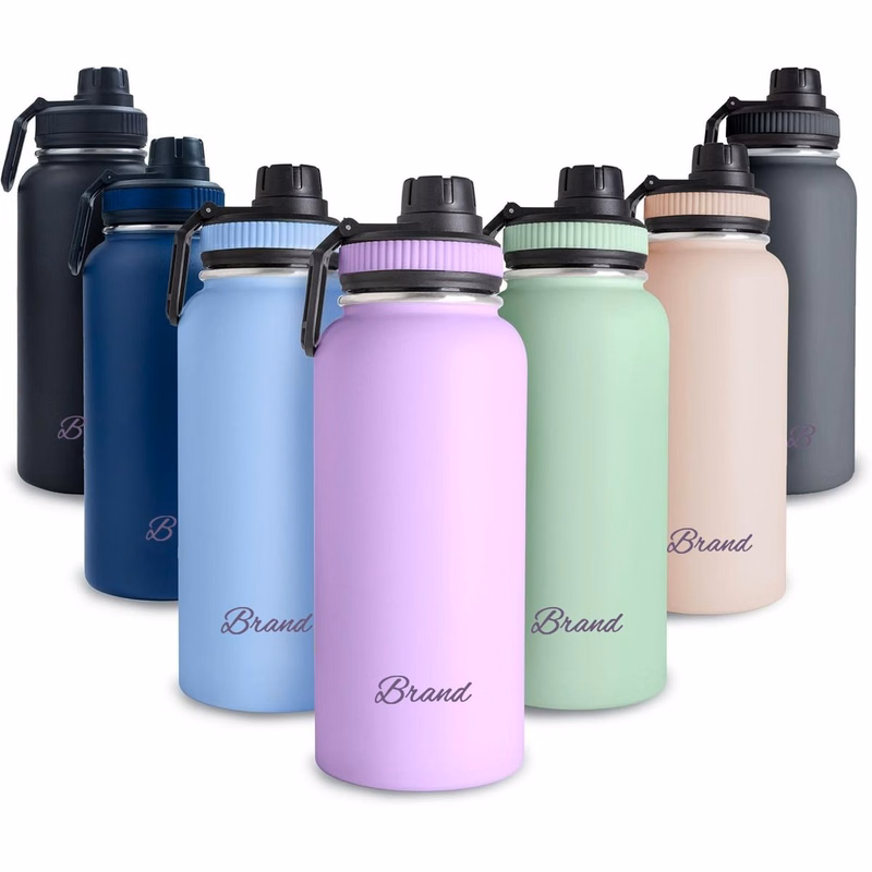 40oz Double Wall Insulated Metal Water Bottle for Men, Women & Kids, 18/8 Stainless Steel Wide Mouth