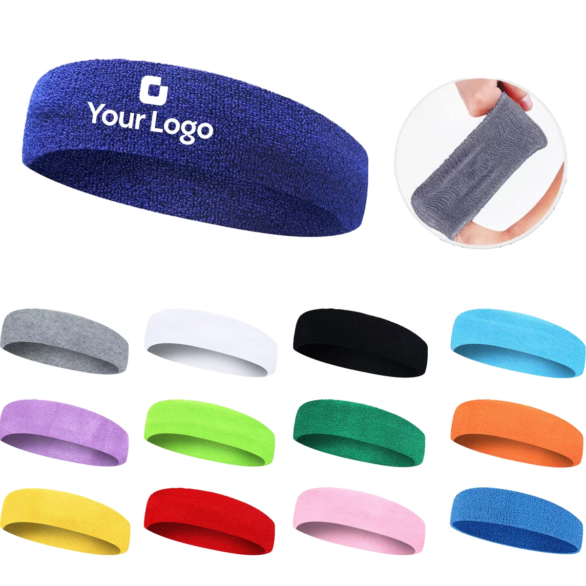 Custom Embroidered Sports Towel Headband Unisex 1