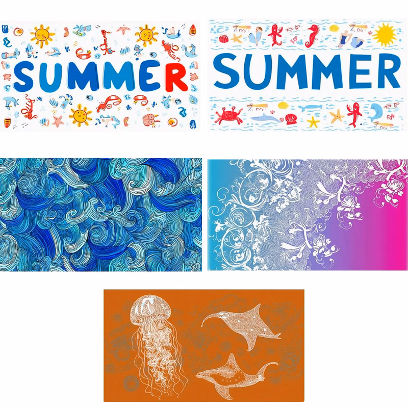 Premium Printed Microfiber Beach Towel