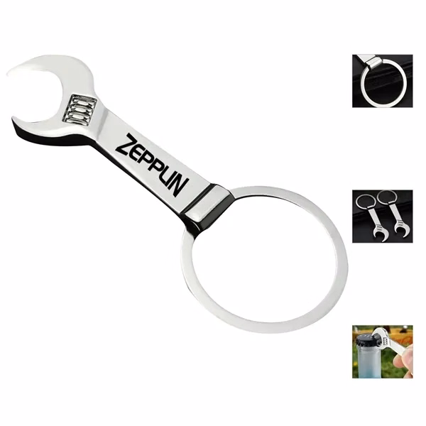 Custom Metal Wrench Keychain Bottle Opener — Premium Bar & Hospitality Corporate Gift