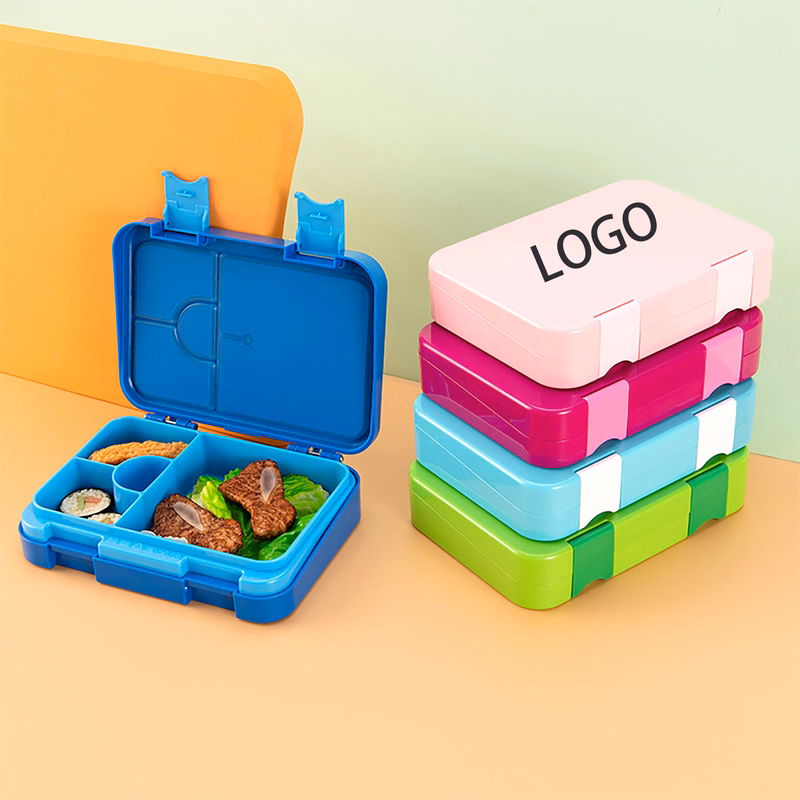 4-Compartment Bento-Style Lunch Box with Removable Divider
