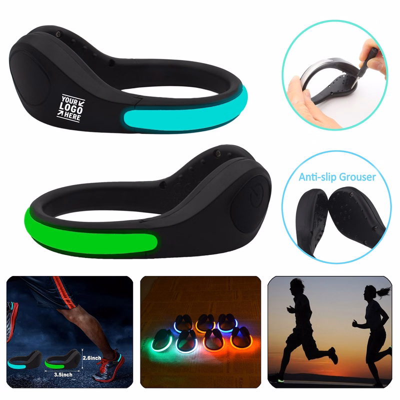 2 Pack Runners Joggers Bikers Walkers Shoe Clip Lights Reflective Safety Night Running Gear