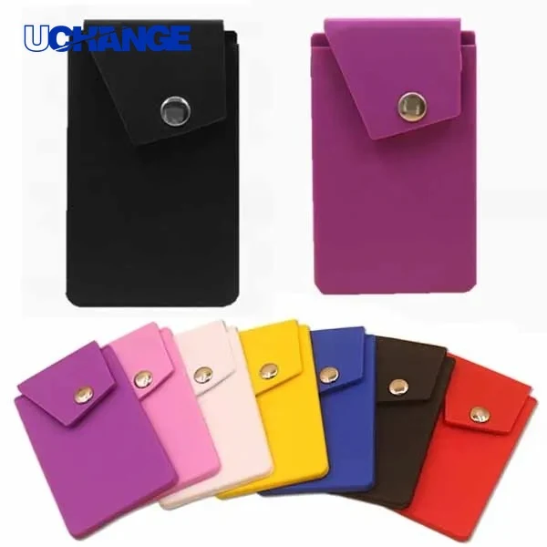 Silicone Cell Phone Wallet Slim Card Holder for Everyday Mobile Carry 1