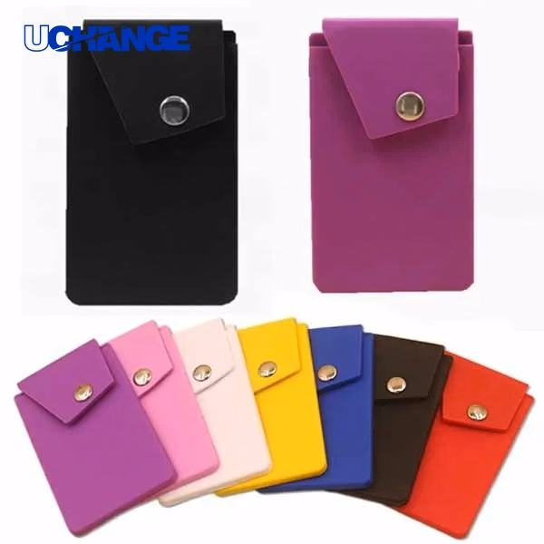 Silicone Cell Phone Wallet Slim Card Holder for Everyday Mobile Carry