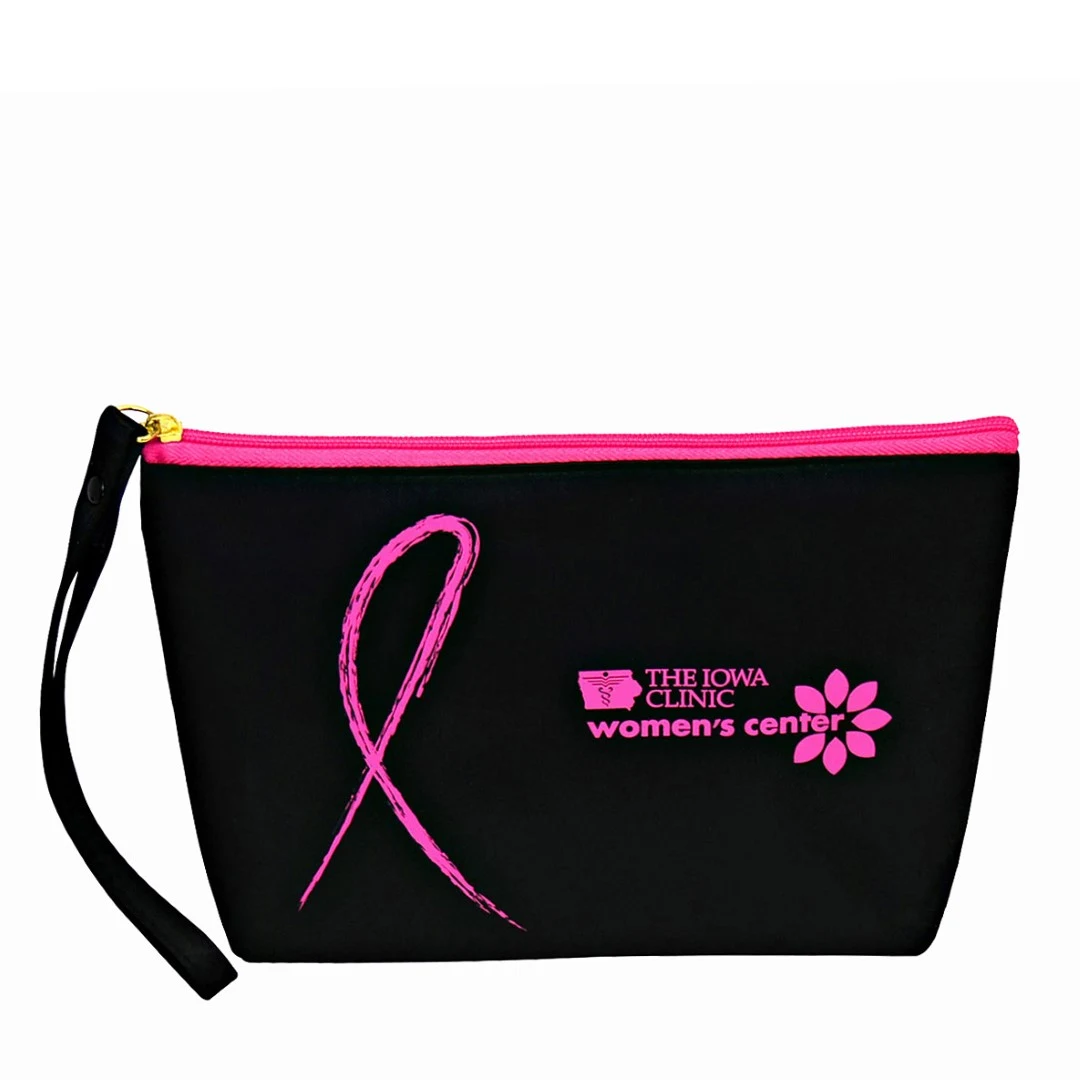 Custom Sateen /Faux Leather Wristlet 8"x 5"x 1.75" 1