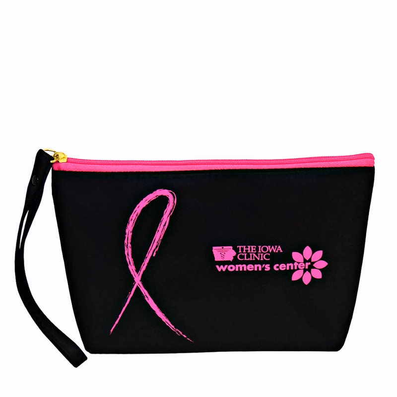 Custom Sateen /Faux Leather Wristlet 8"x 5"x 1.75"
