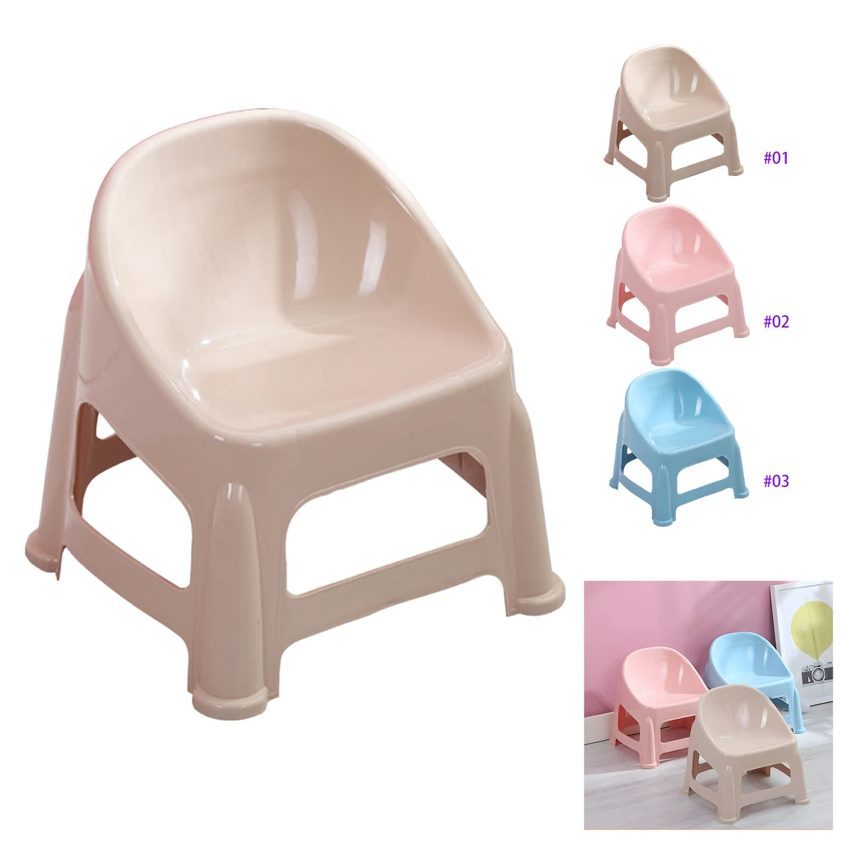 Stackable Plastic Kids Desk Chair 1