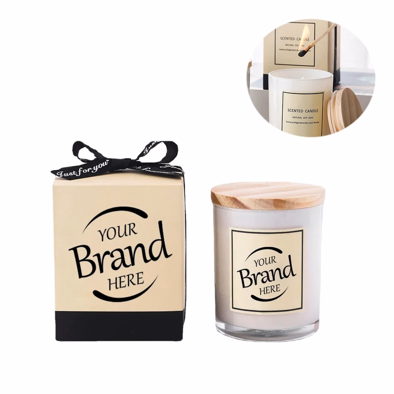 Scented Candle Cup With Wooden Lid